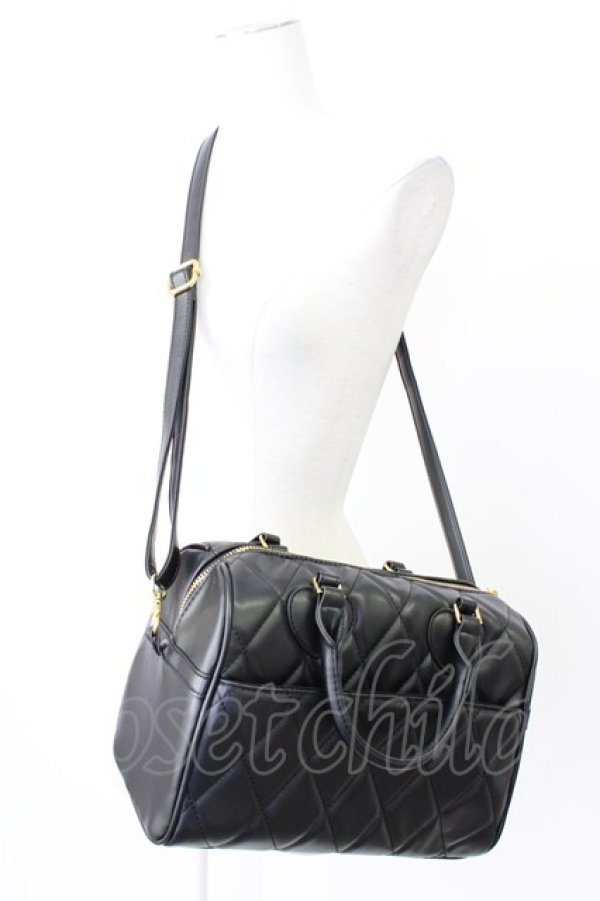 画像2: Angelic Pretty / おでかけキルティングボストンバッグ  黒 T-26-02-27-002-AP-BG-SA-ZT (2)