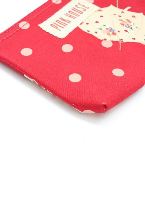 画像4: PINK HOUSE / 傘ドットポーチ  赤Ｘ白 T-26-02-27-017-LO-ZA-SA-ZT (4)