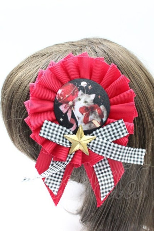 画像2: Royal Princess Alice / CATギンガムリボンロゼット  赤 T-26-02-27-019-LO-ZA-SA-ZT (2)