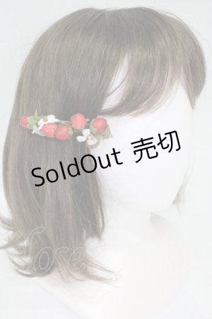 画像: WONDERFUL WORLD / いちごバレッタ  赤Ｘゴールド T-26-02-28-027-LO-AC-SA-ZT