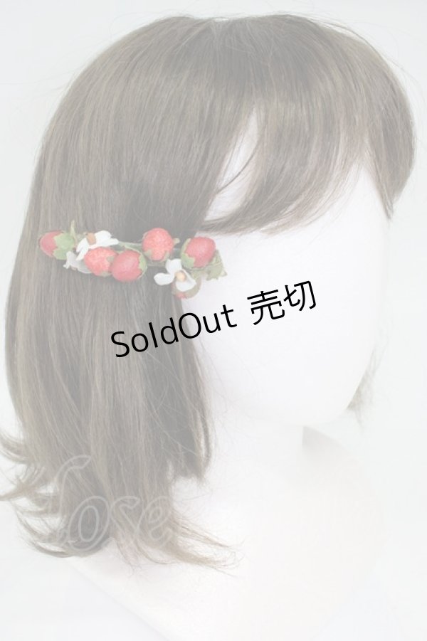 画像1: WONDERFUL WORLD / いちごバレッタ  赤Ｘゴールド T-26-02-28-027-LO-AC-SA-ZT (1)