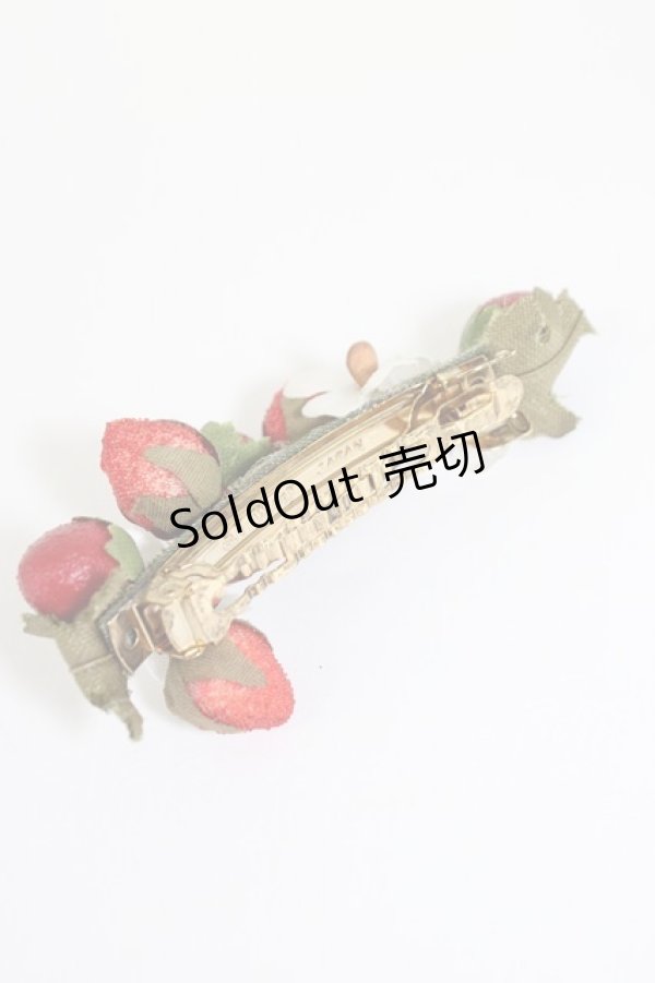 画像3: WONDERFUL WORLD / いちごバレッタ  赤Ｘゴールド T-26-02-28-027-LO-AC-SA-ZT (3)