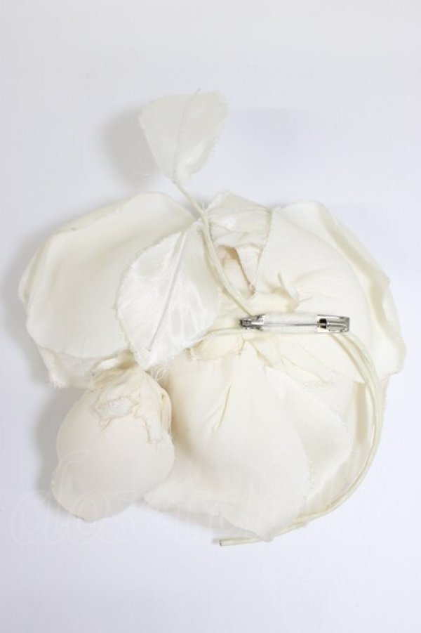 画像2: PINK HOUSE / フラワーリボンコサージュ  白 T-26-02-28-032-LO-AC-SA-ZT (2)