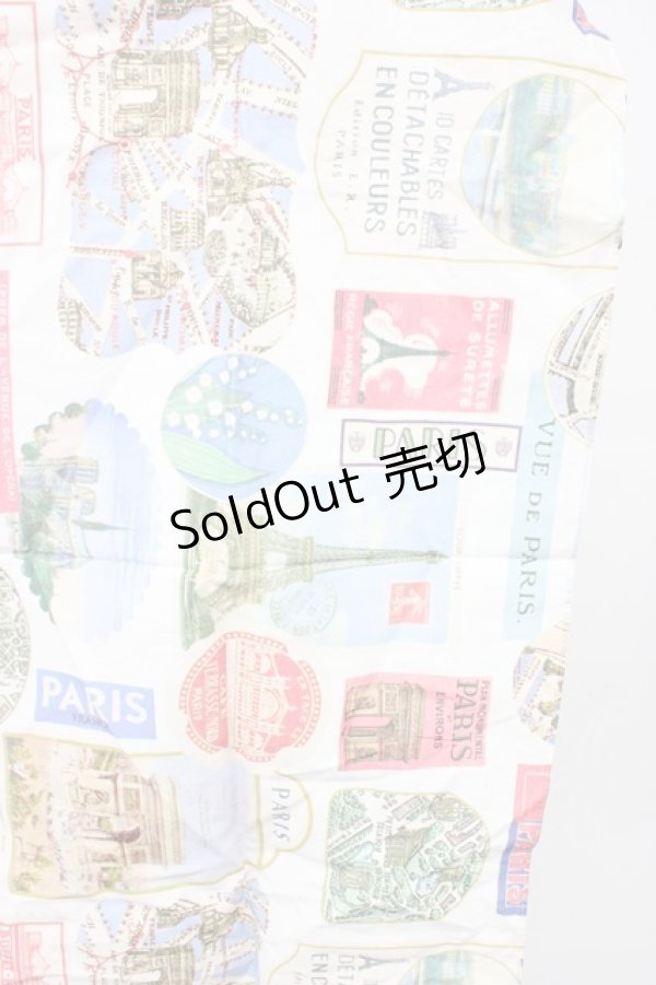 画像4: Jane Marple / G スカーフ  白ＸサックスＸ青 T-26-02-28-034-JM-ZA-SA-ZT (4)