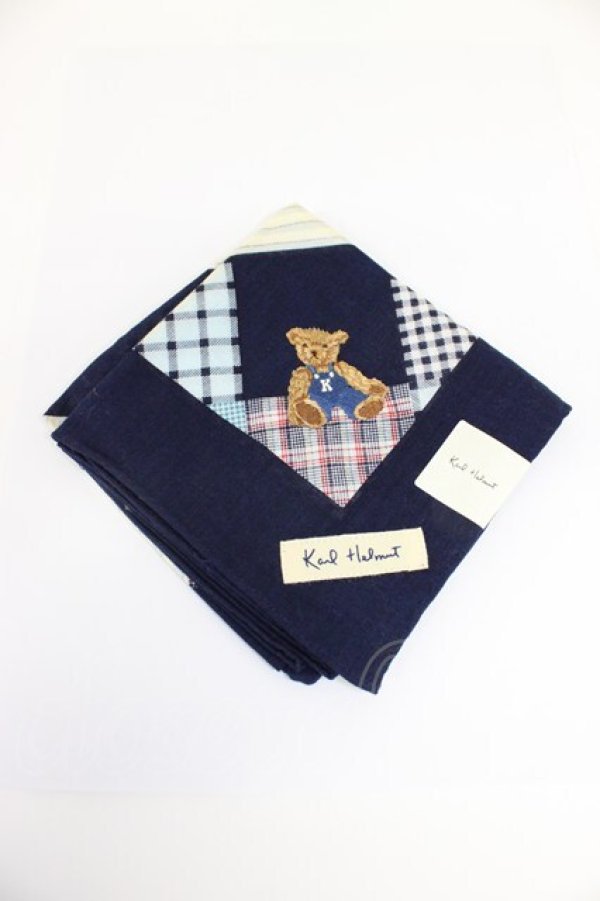 画像1: Karl Helmut / ハンカチ  青 T-26-02-28-036-EL-ZA-SA-ZT (1)