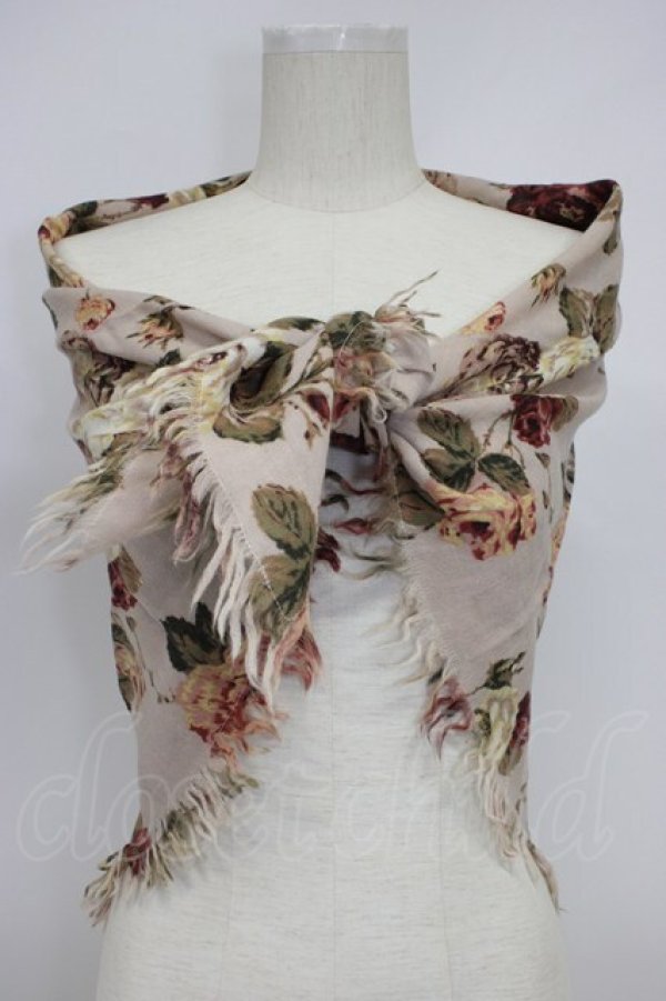 画像1: INGEBORG / プリントストール  ピンクフラワー T-26-02-28-041-0-ZA-SA-ZT (1)