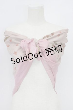 画像: PINK HOUSE / ハートリース柄大判ストール  ピンク T-26-02-28-048-LO-ZA-SA-ZT636