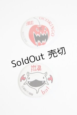 画像: MA / ミニバッジ  白Ｘ赤Ｘ黒 T-26-02-28-007-PU-ZA-SA-ZT636-F002