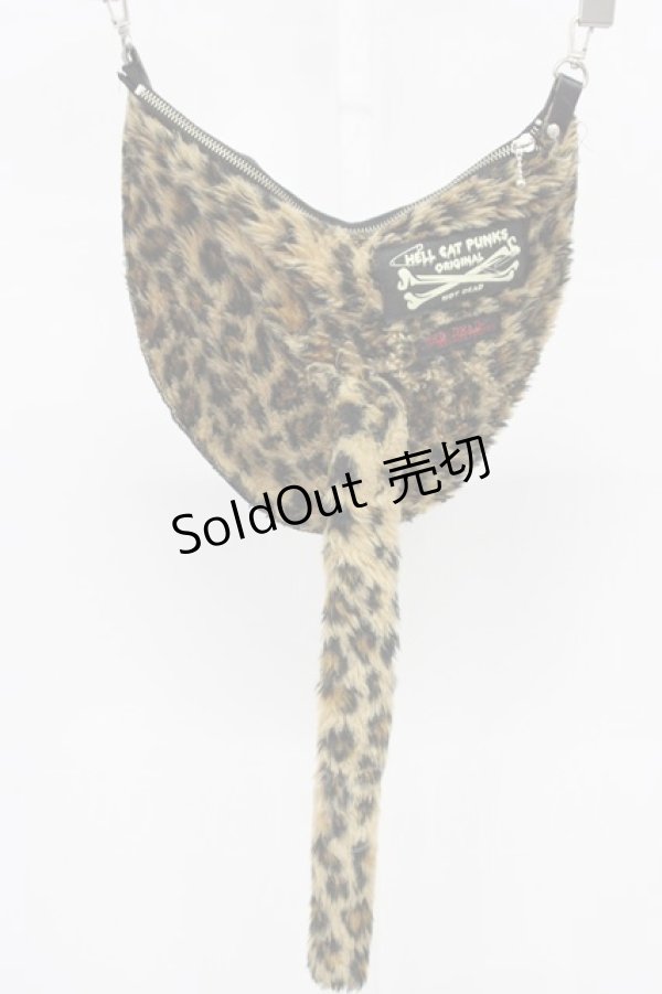 画像1: HELL CAT PUNKS / G レオパードファーヒップパッチ  ブラウン T-26-02-28-060-PU-ZA-SA-ZT (1)