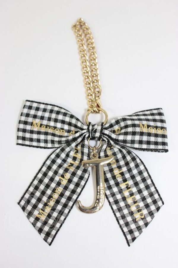 画像1: Maison de FLEUR / イニシャルリボンチャーム   T-26-02-28-009-LO-BG-SA-ZT (1)