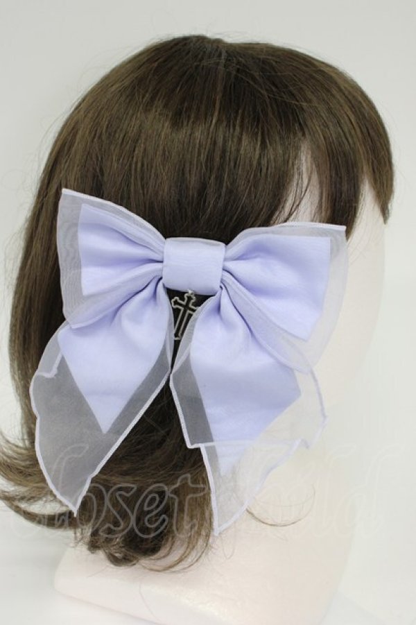 画像1: Angelic Pretty / Holyクロスリボンクリップ  ラベンダー T-26-02-28-003-AP-AC-SA-ZT (1)