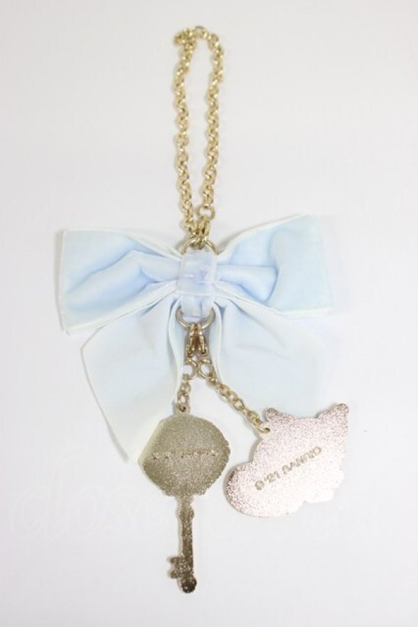 画像2: Maison de FLEUR / クロミリボンバッグチャーム   T-26-02-28-018-LO-AC-SA-ZT (2)