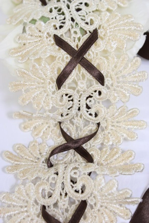 画像6: Innocent World / ラナンキュラスの乙女ヘッドドレス  ブラウンＸ白 T-26-02-28-024-IW-AC-SA-ZT (6)