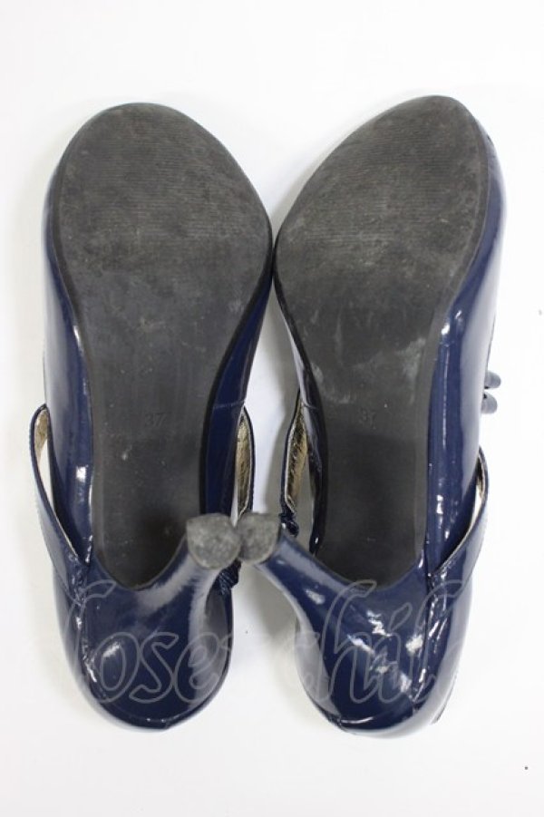 画像7: Baby Baby / リボンTパンプス 37 ネイビー T-26-03-01-021-PU-SH-SA-ZT (7)