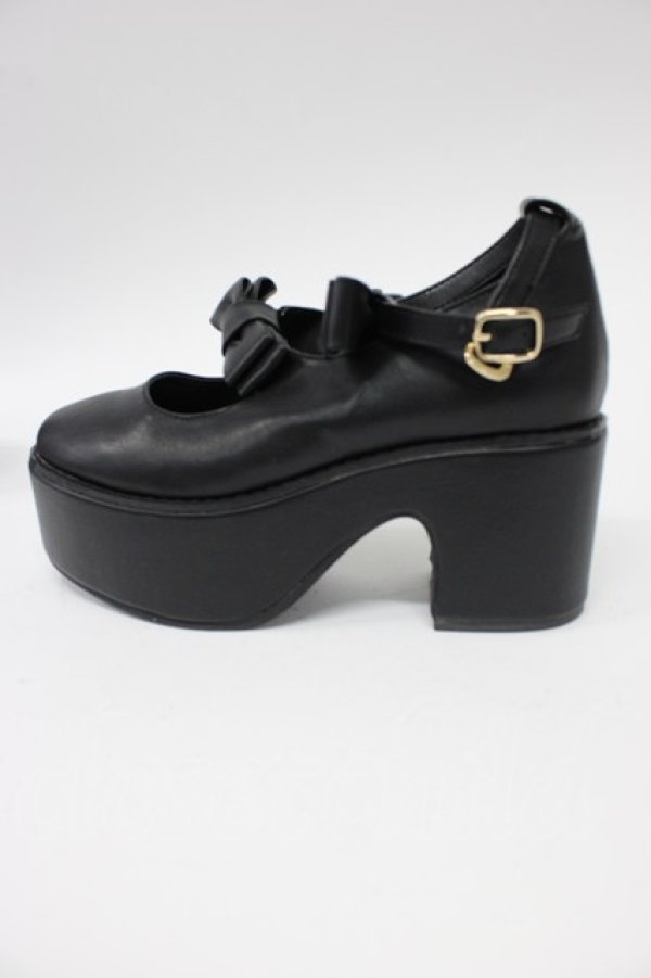 画像3: Ank Rouge / ダブルリボンドーリーシューズ M 黒 T-26-03-01-003-CA-SH-SA-ZT (3)