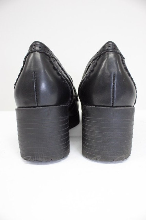 画像2: Amavel / ロゴリボン付ビブラムローファーパンプス L 黒 T-26-03-01-023-CA-SH-SA-ZT (2)