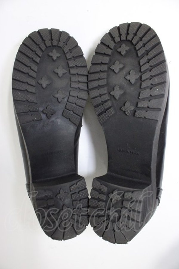 画像5: Amavel / ロゴリボン付ビブラムローファーパンプス L 黒 T-26-03-01-023-CA-SH-SA-ZT (5)