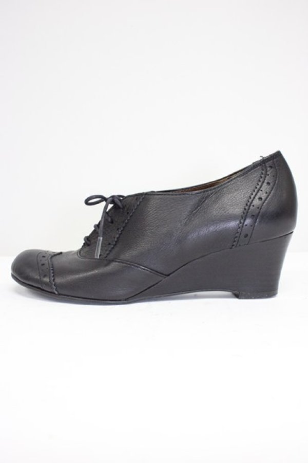 画像3: あしながおじさん / レースアップパンプス 23.5CM 黒 T-26-03-01-024-PU-SH-SA-ZT (3)