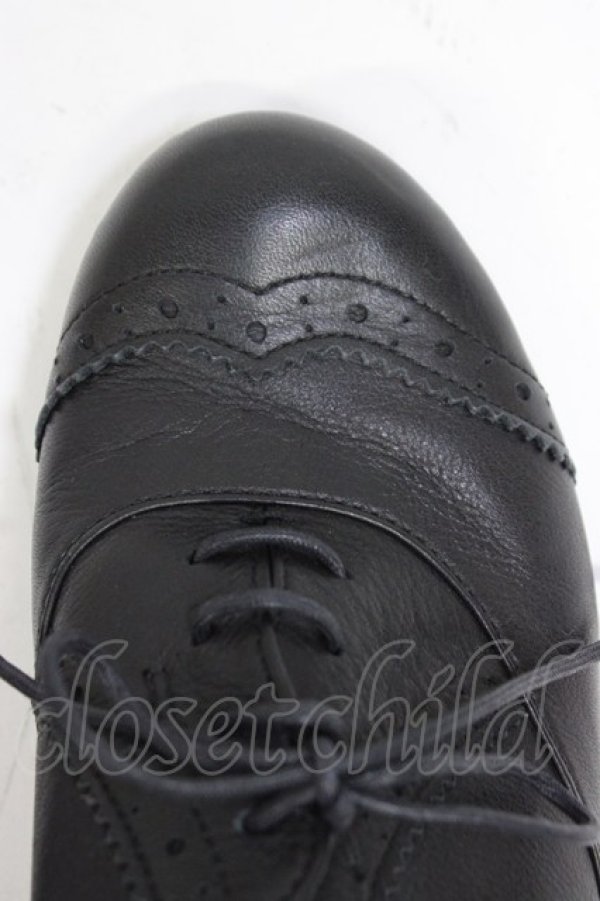 画像5: あしながおじさん / レースアップパンプス 23.5CM 黒 T-26-03-01-024-PU-SH-SA-ZT (5)