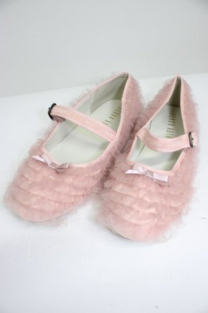 画像: PINK HOUSE / ソフトチュールフリル使いバレエシューズ 4(L) ピンク T-26-03-01-027-LO-SH-SA-ZT