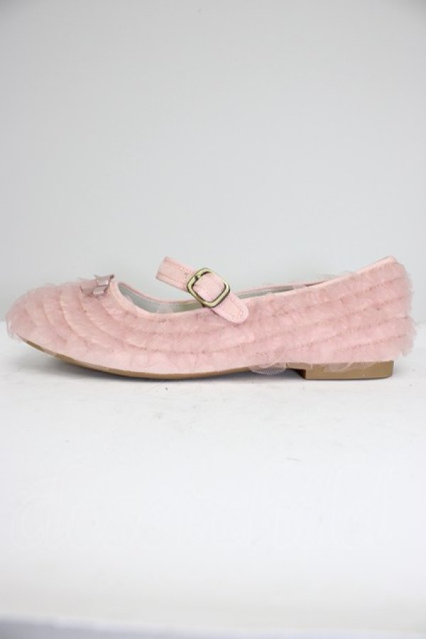 画像3: PINK HOUSE / ソフトチュールフリル使いバレエシューズ 4(L) ピンク T-26-03-01-027-LO-SH-SA-ZT (3)
