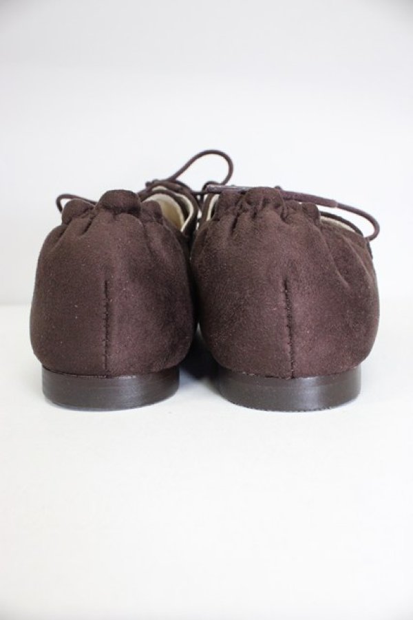 画像2: axes femme / スエードバラ刺繍バブーシュ M チャ T-26-03-01-004-AX-SH-SA-ZT (2)