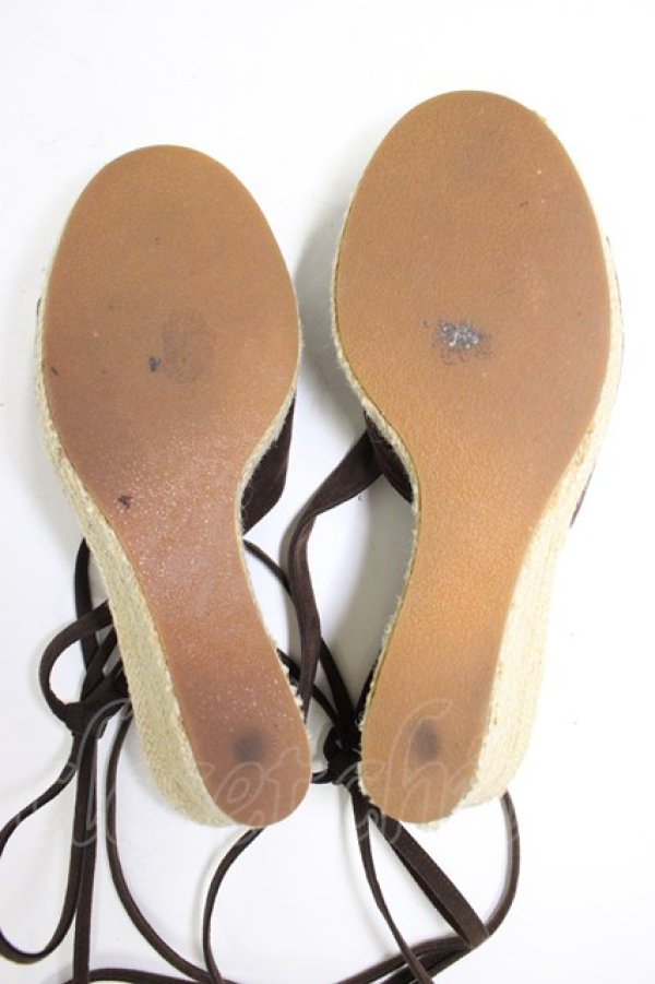 画像4: INGEBORG / フラワークリップ付きギャザーサンダル XL ブラウン T-26-03-01-034-LO-SH-SA-ZT (4)