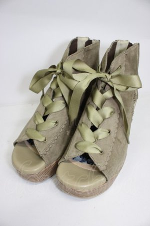 画像: axes femme / レースアップブーサン L ブラウン T-26-03-01-005-AX-SH-SA-ZT