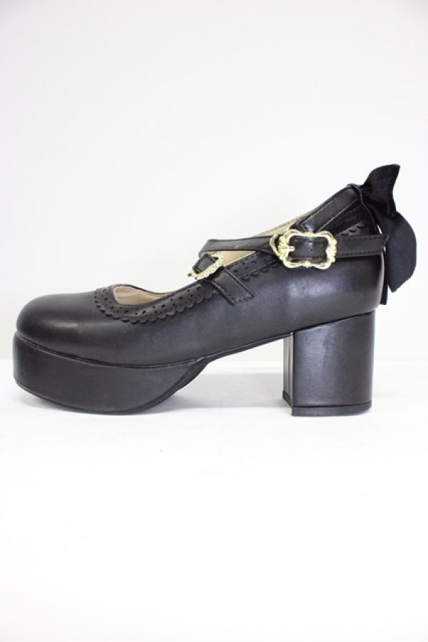 画像3: Amavel / 後ろリボンベルトパンプス M 黒 T-26-03-01-037-CA-SH-SA-ZT (3)