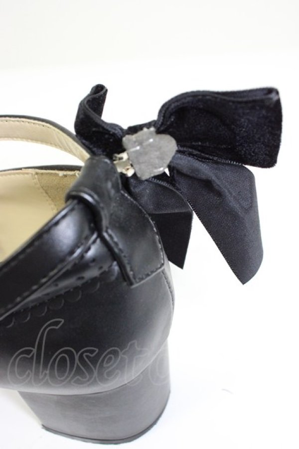 画像6: Amavel / 後ろリボンベルトパンプス M 黒 T-26-03-01-037-CA-SH-SA-ZT (6)