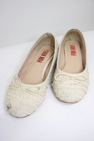 画像: PINK HOUSE / シューズ  白ピコフリル T-26-03-01-038-LO-SH-SA-ZT