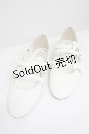 画像: Angelic Pretty / お散歩リボンシューズ L 白 T-26-03-01-039-AP-SH-SA-ZTK044