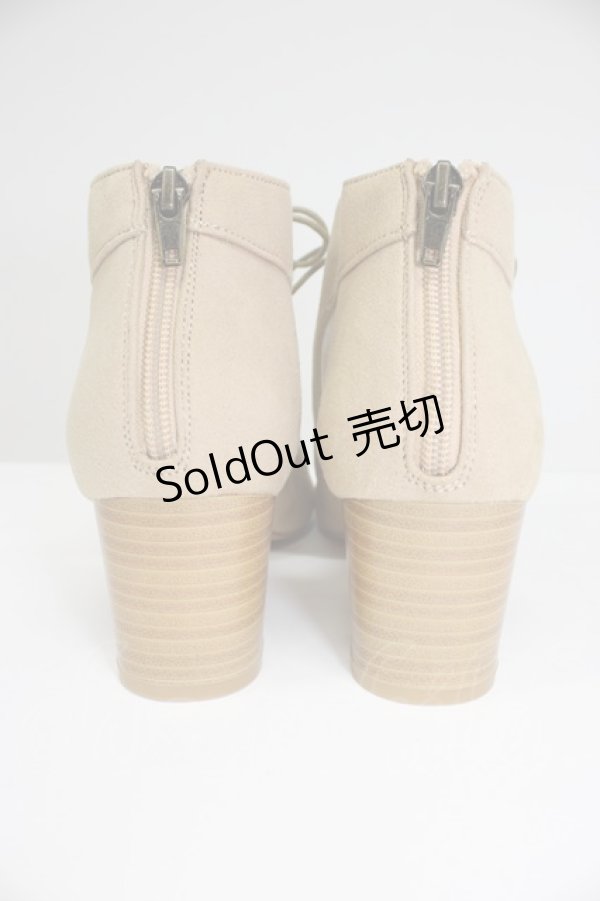 画像2: axes femme / レースアップブーサン L ベージュ T-26-03-01-012-AX-SH-SA-ZT (2)