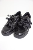 画像1: axes femme / レース切替フラットスニーカー L 黒 T-26-03-01-014-AX-SH-SA-ZT (1)