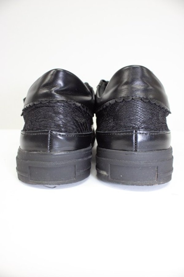 画像2: axes femme / レース切替フラットスニーカー L 黒 T-26-03-01-014-AX-SH-SA-ZT (2)