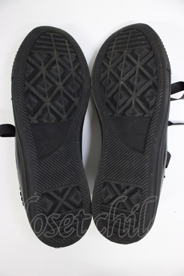 画像5: axes femme / レース切替フラットスニーカー L 黒 T-26-03-01-014-AX-SH-SA-ZT (5)