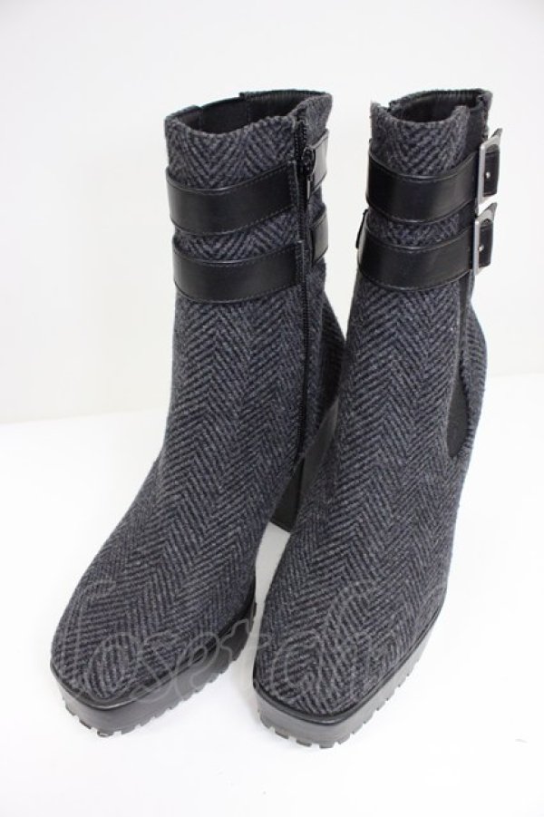 画像1: EATME / ダブルベルトサイドゴアブーツ M ミックス T-26-03-01-016-LO-SH-SA-ZT (1)