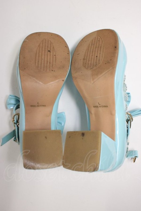 画像6: axes femme kawaii / ダブルリボンスカラップパンプス L サックス T-26-03-01-018-AX-SH-SA-ZT (6)