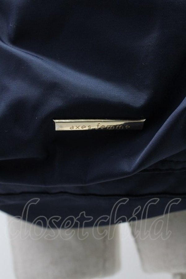 画像3: axes femme / ロゴプレートデザインリュック  ネイビー T-26-03-02-017-AX-BG-SA-ZT (3)