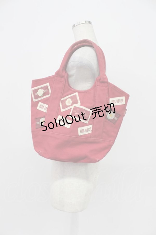 画像1: PINK HOUSE / ワッペンハンドバッグ  赤 T-26-03-02-023-LO-BG-SA-ZT (1)