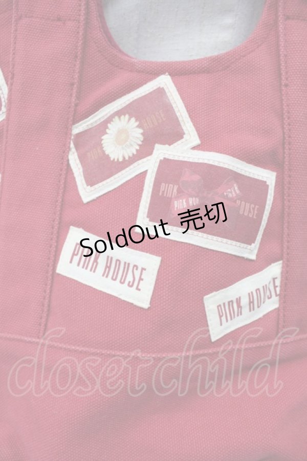 画像2: PINK HOUSE / ワッペンハンドバッグ  赤 T-26-03-02-023-LO-BG-SA-ZT (2)