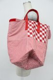 画像4: PINK HOUSE / ギンガムチェックパッチワークバケツバッグ  レッド T-26-03-02-024-LO-BG-SA-ZT (4)