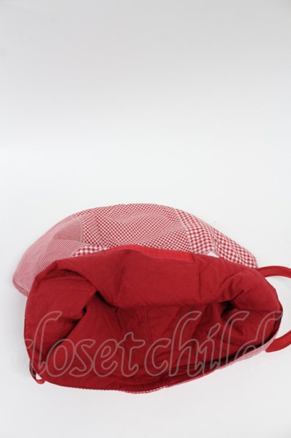画像5: PINK HOUSE / ギンガムチェックパッチワークバケツバッグ  レッド T-26-03-02-024-LO-BG-SA-ZT (5)