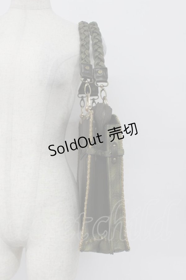 画像4: OZZ ANGELO / ステッチ2WAYバッグ  グリーン T-26-03-02-028-OO-BG-SA-ZT (4)