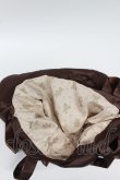 画像3: Maison de FLEUR / ダブルリボンギャザートートバッグ  ブラウン T-26-03-02-029-LO-BG-SA-ZT (3)