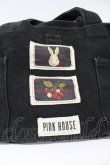 画像4: PINK HOUSE / ワッペンミニトートバッグ  黒 T-26-03-02-032-LO-BG-SA-ZT (4)
