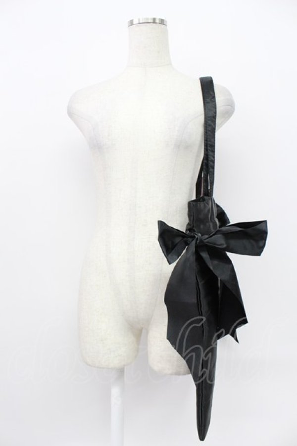画像5: 水曜日のアリス / サテンリボントート  ブラック T-26-03-02-033-PU-BG-SA-ZT (5)