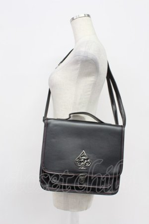 画像: Deorart / スペードモチーフショルダーバッグ  黒Ｘシルバー T-26-03-02-039-PU-BG-SA-ZT