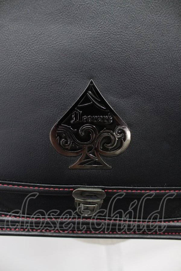 画像4: Deorart / スペードモチーフショルダーバッグ  黒Ｘシルバー T-26-03-02-039-PU-BG-SA-ZT (4)