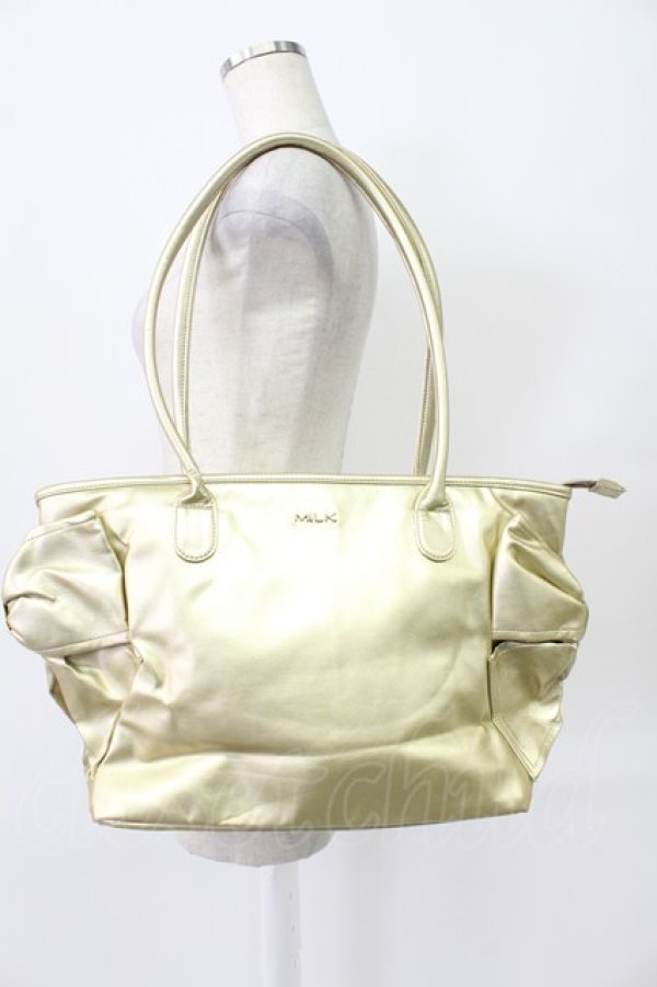 画像1: MILK / サイドリボントートバッグ  ゴールド T-26-03-02-004-ML-BG-SA-ZT (1)